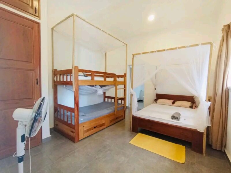 Appartement de 2 chambres avec clim wifi cour