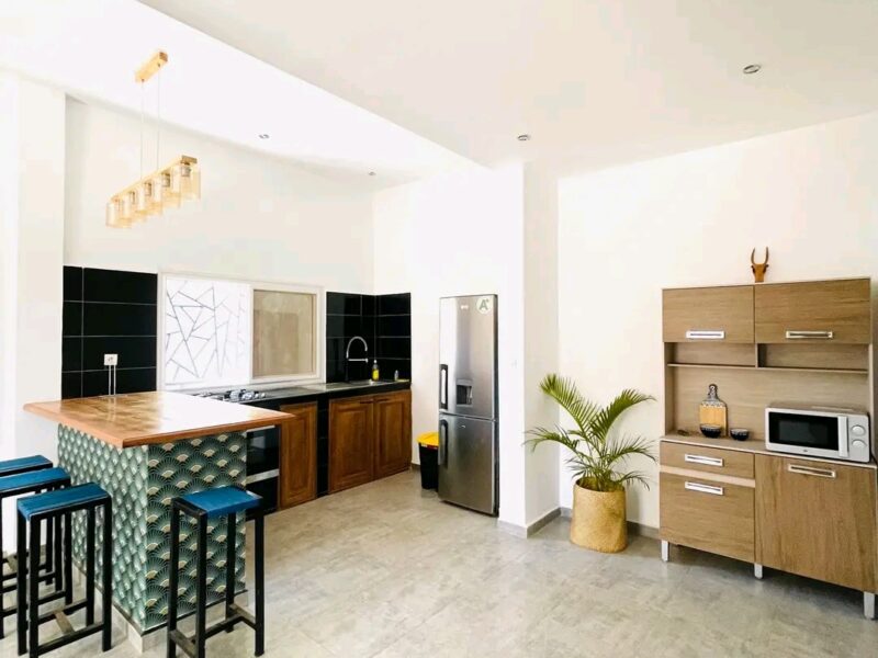Appartement de 2 chambres avec clim wifi cour
